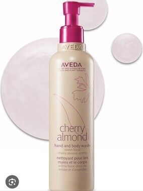 AVEDA Cherry Almond Hand & Body Wash - Pink and Cream Pump Bottle